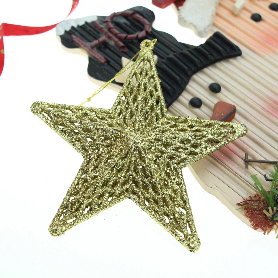 Christmas Three-dimensional Plastic Mesh Star Decoration