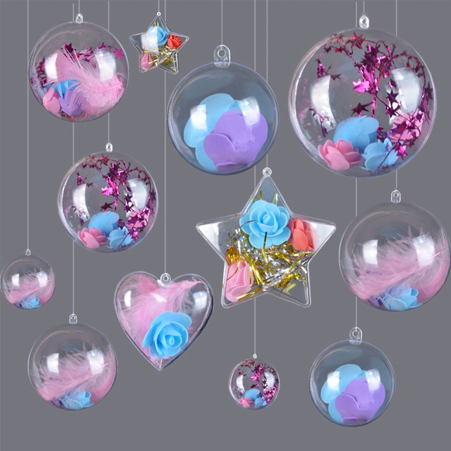 Pendant transparent colored balls