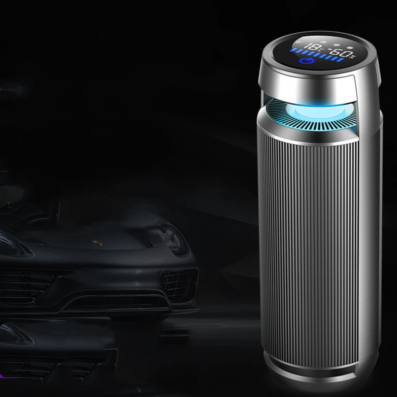 Aluminum alloy negative ion car air purifier