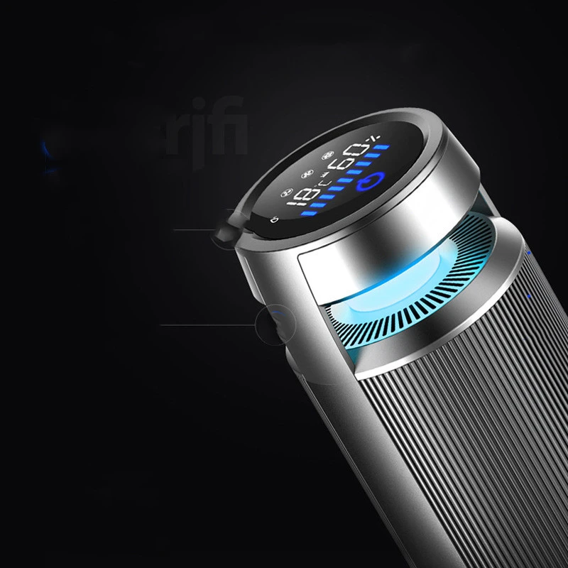 Aluminum alloy negative ion car air purifier