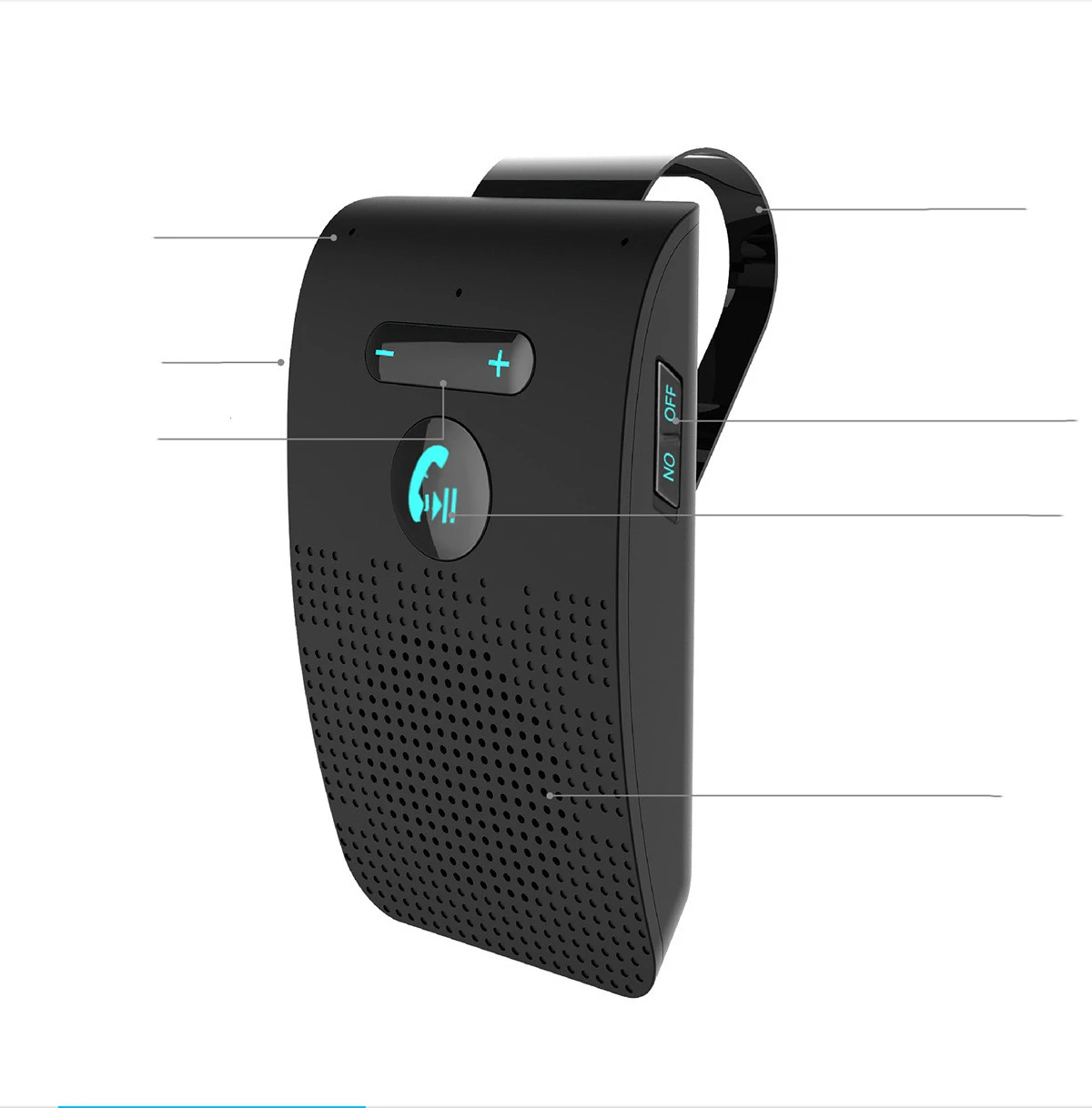 Visor Bluetooth 5.0 Car Hands-free Car Bluetooth Receiver Wireless Receiver