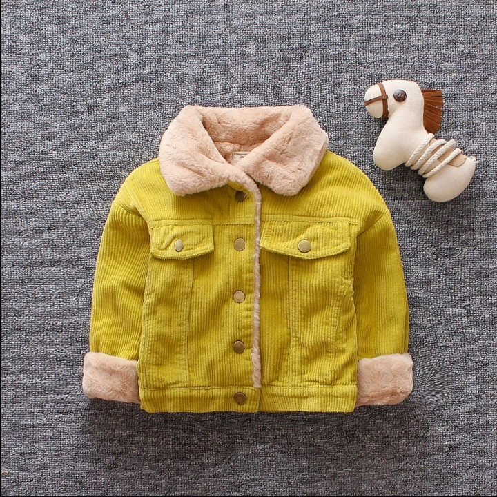 Boys' jacket plus velvet children's thick top