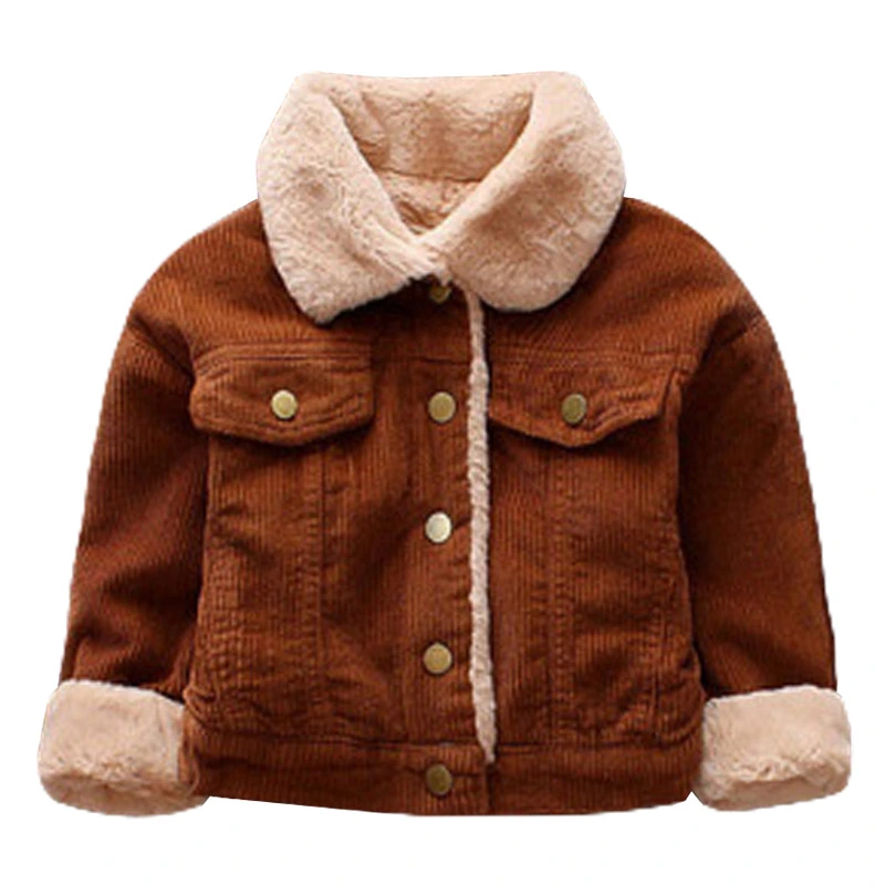 Boys' jacket plus velvet children's thick top