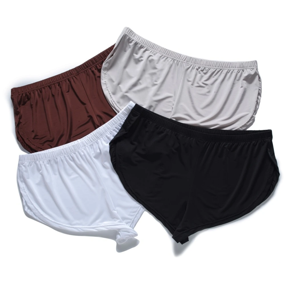 Leisure Home Shorts, Sports Boxer Underwear, Loose Split, Silky, Soft And Comfortable