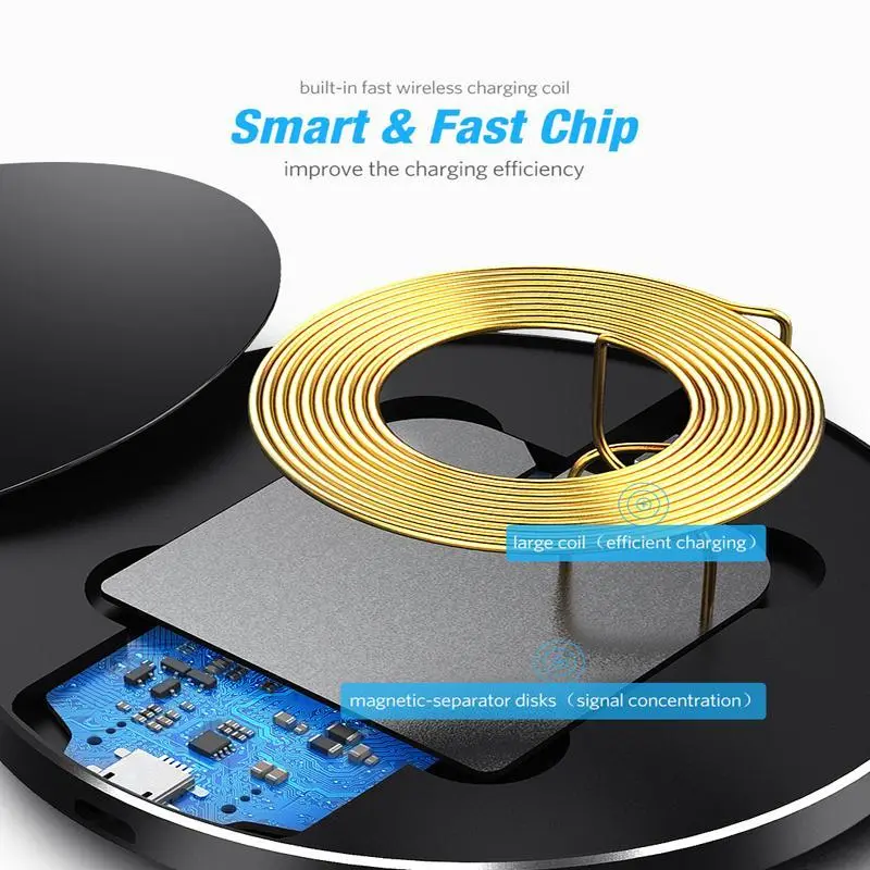 Ultra-thin wireless fast charging 9V QI charger