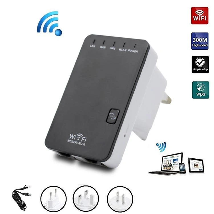 300M Wireless Signal Repeater Wifi Wireless Signal Amplifier Mini Wireless Relay Dual Network Port