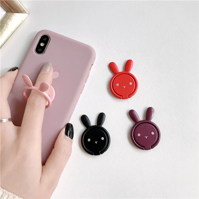 Mobile Phone Holder Rabbit Head Ring Buckle