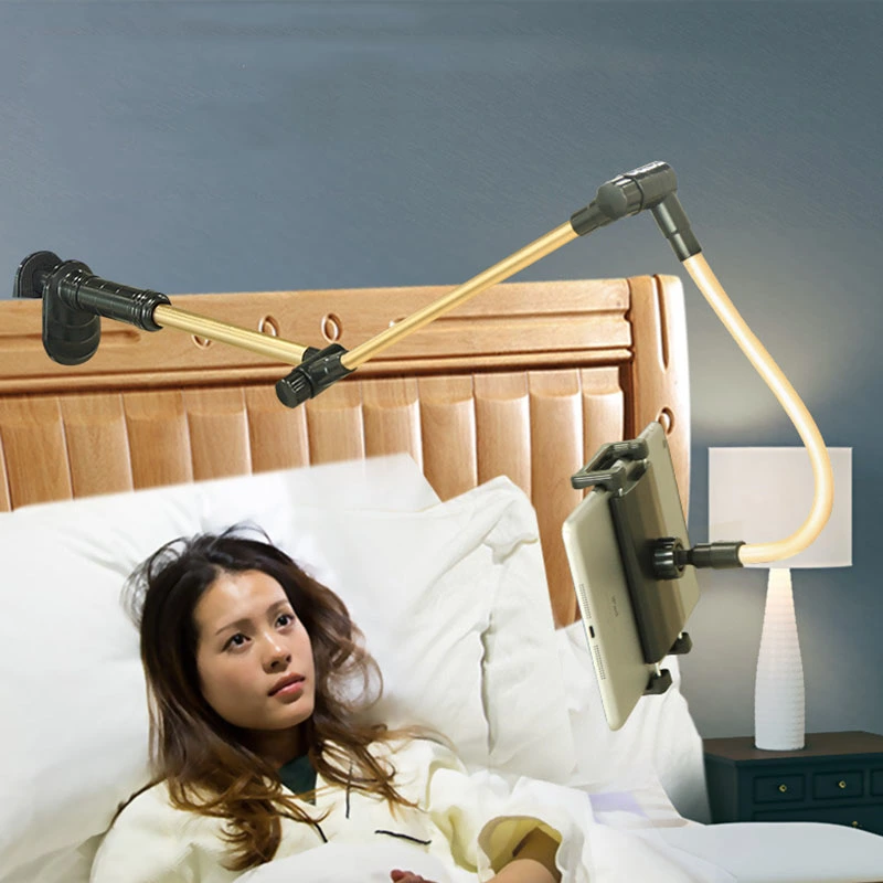 Compatible With Apple, Folding Long Arm Tablet Phone Stand Holder For Ipad Pro 12.9 11 10.5 Kindle 4-14 Inch Lazy Bed Tablet Mount Bracket