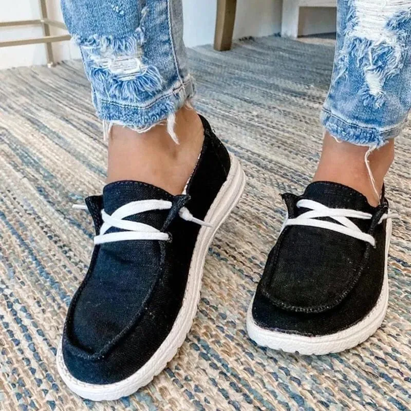 Casual Canvas Shoes Super Light Shoes Large Size Women's Shoes