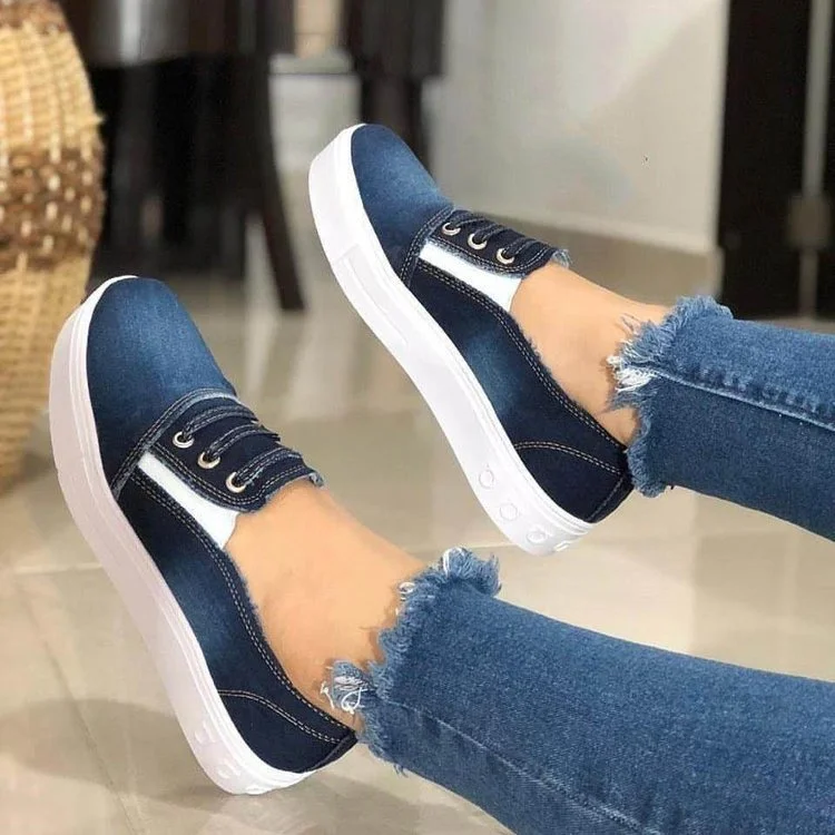 Casual Solid Color Round Toe Low Top Rubber Women's Loafers