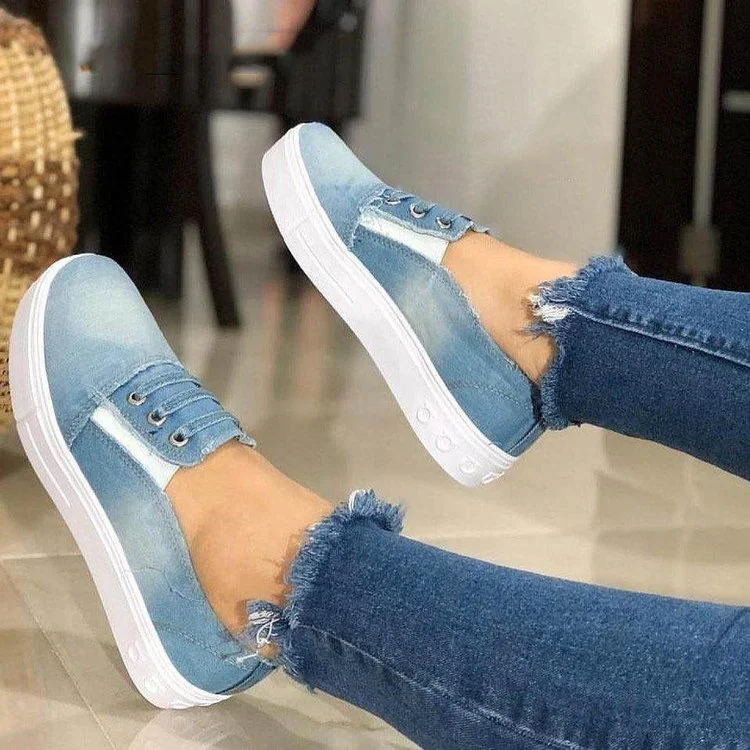 Casual Solid Color Round Toe Low Top Rubber Women's Loafers