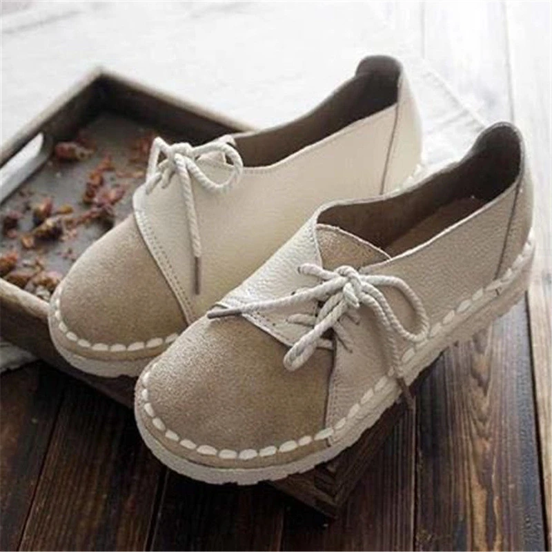Round Toe Color Matching Peas Shoes All-match Soft Girl Single Shoes