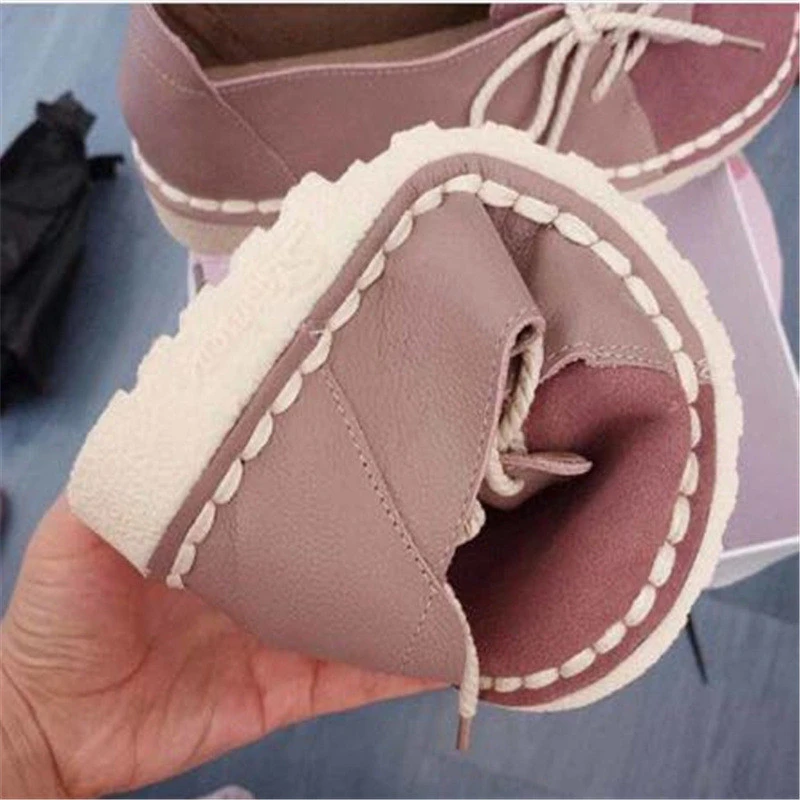 Round Toe Color Matching Peas Shoes All-match Soft Girl Single Shoes