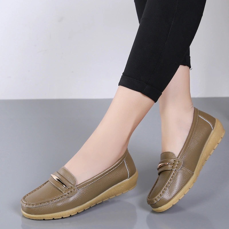 Two-layer Cowhide Middle-aged And Elderly Mothers Shoes