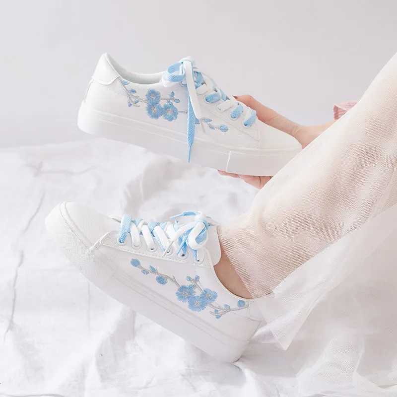 Schoolgirl Embroidered Flat Sneakers