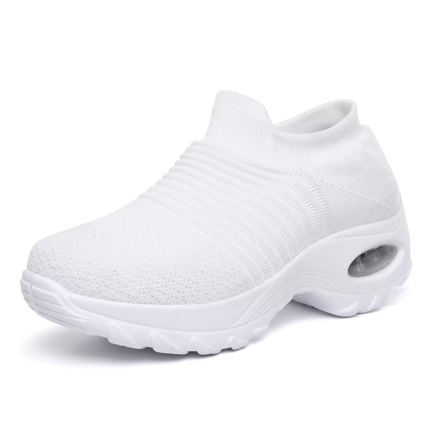 Wedge heel plus size knitted air cushion shoes