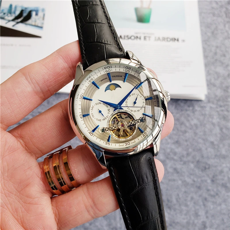 Men's Merchandise Mechanical Automatic Calendar 6-Pin Steel Band Watch