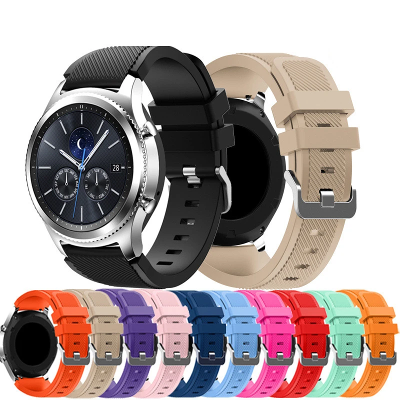 Suitable For Samsung Gear S3 Official Twill Silicone Strap Galaxy Watch4546mm Smart Strap