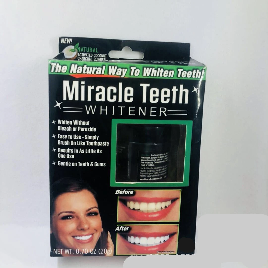 Black active coconut shell tooth powder