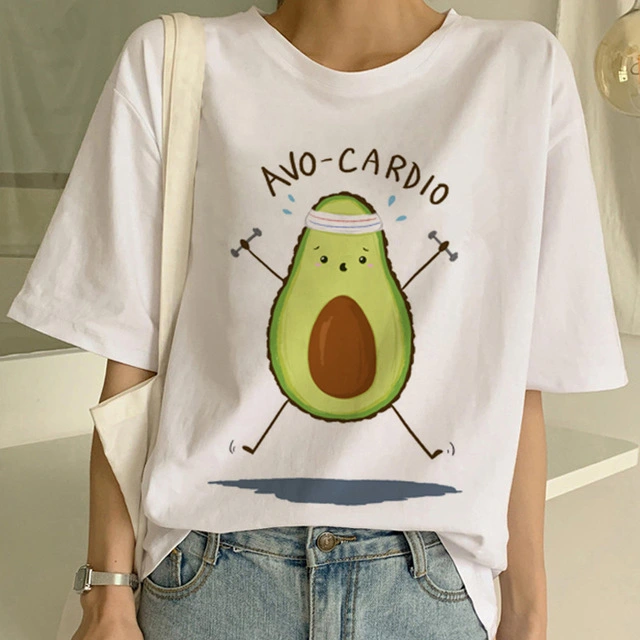Avocado T-shirt Harajuku T-shirt avocado short sleeve t-shirt