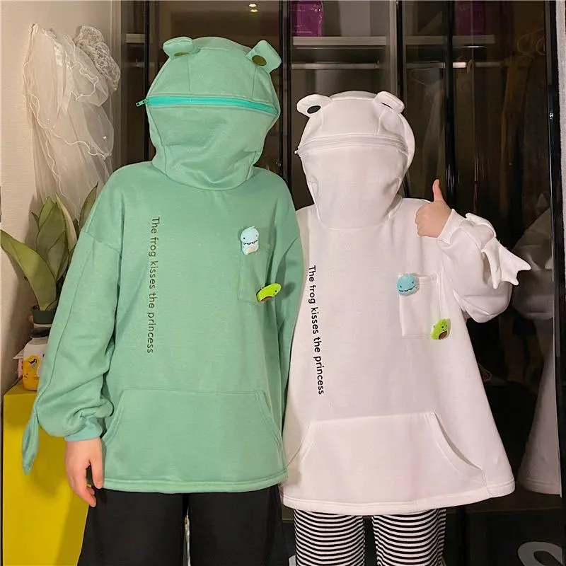 Couples Wear Frog Pullover Sweater Women