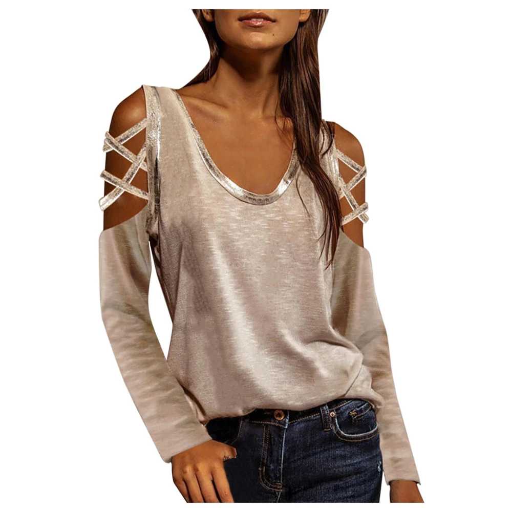 Fashion Ladies Sexy Round Neck Strapless Top