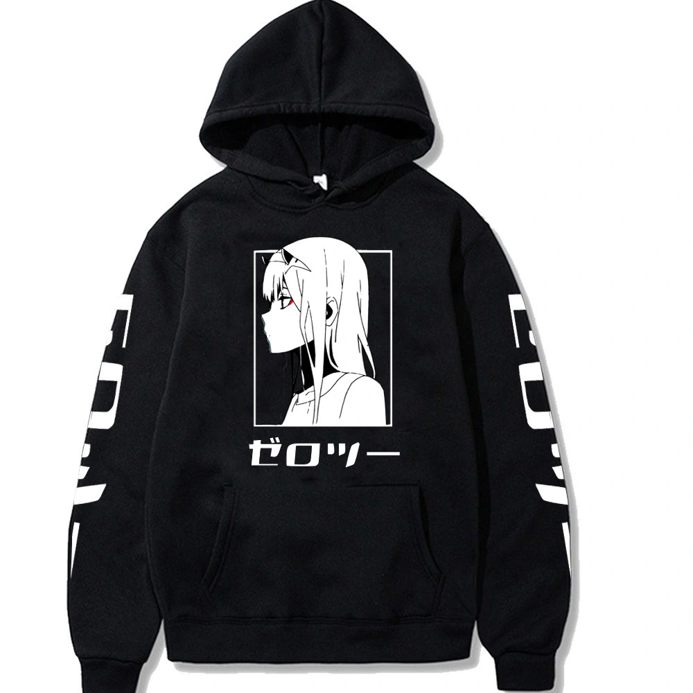 Printed Plush Hooded Sweater