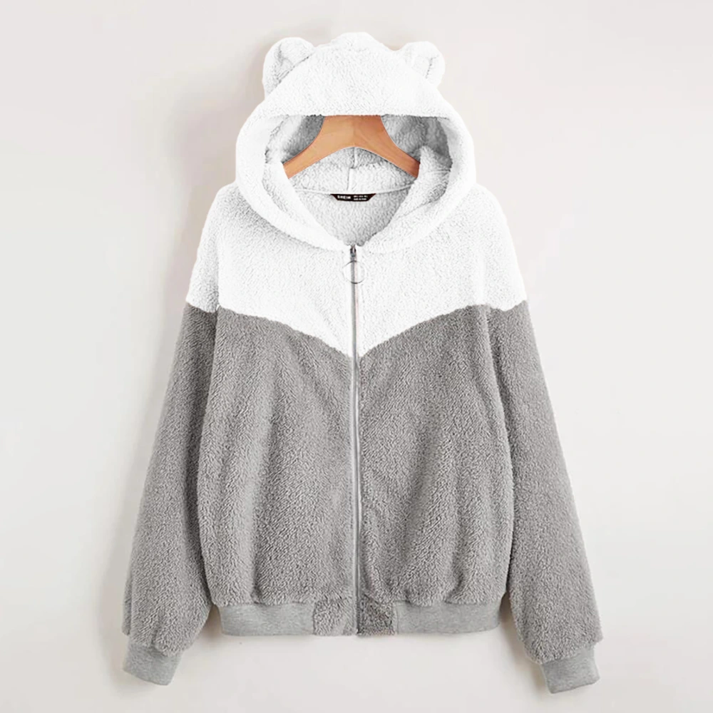 Women Fashion Sweater Loose Hooded Knit