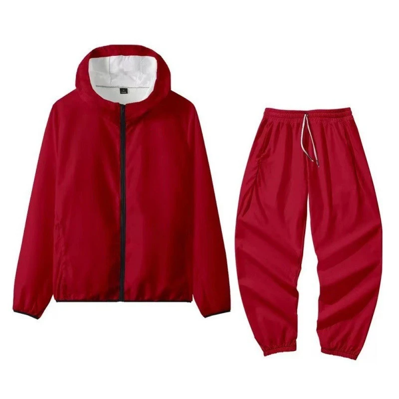 Zipper Sweater Coat And Trousers Suit