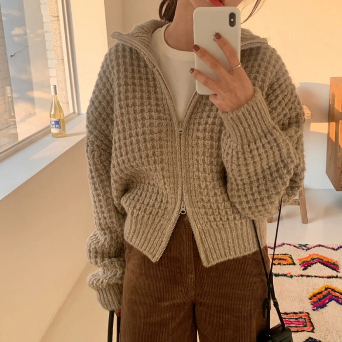 Women's Thick Knit Cardigan Sweater Coat
