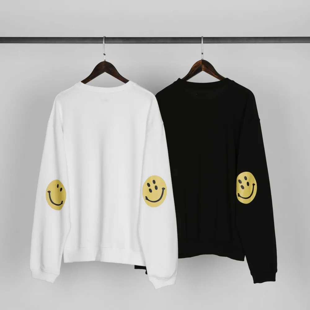 Four eyes smiley round neck loose men's and women's sweater