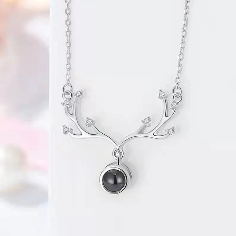 100 Languages I Love You Projection Pendant Necklace For Women Jewelry Love Memory Wedding Necklace Valentine's Day