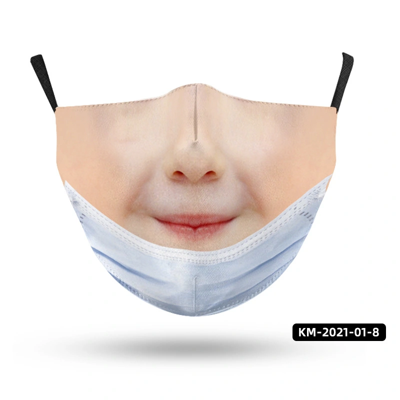 Strange Face Mask Parody Simulation Printing Adult