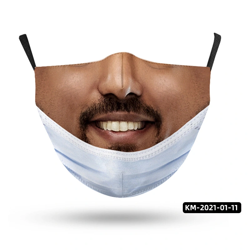 Strange Face Mask Parody Simulation Printing Adult