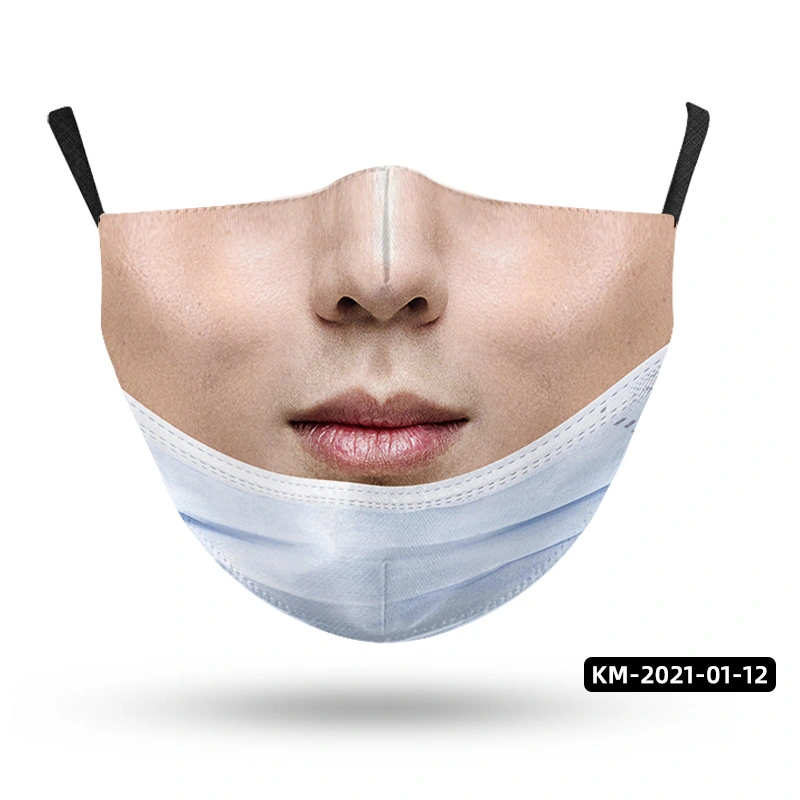 Strange Face Mask Parody Simulation Printing Adult