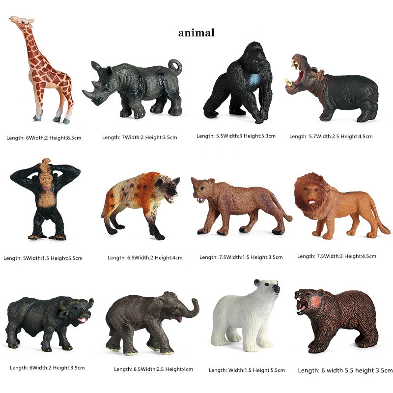 Children's Cognitive Solid Plastic Model Toys