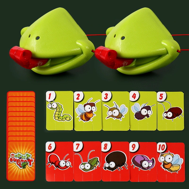 Frog Tongue Out Board Game Greedy Snake Chameleon Card Game Educational Toy