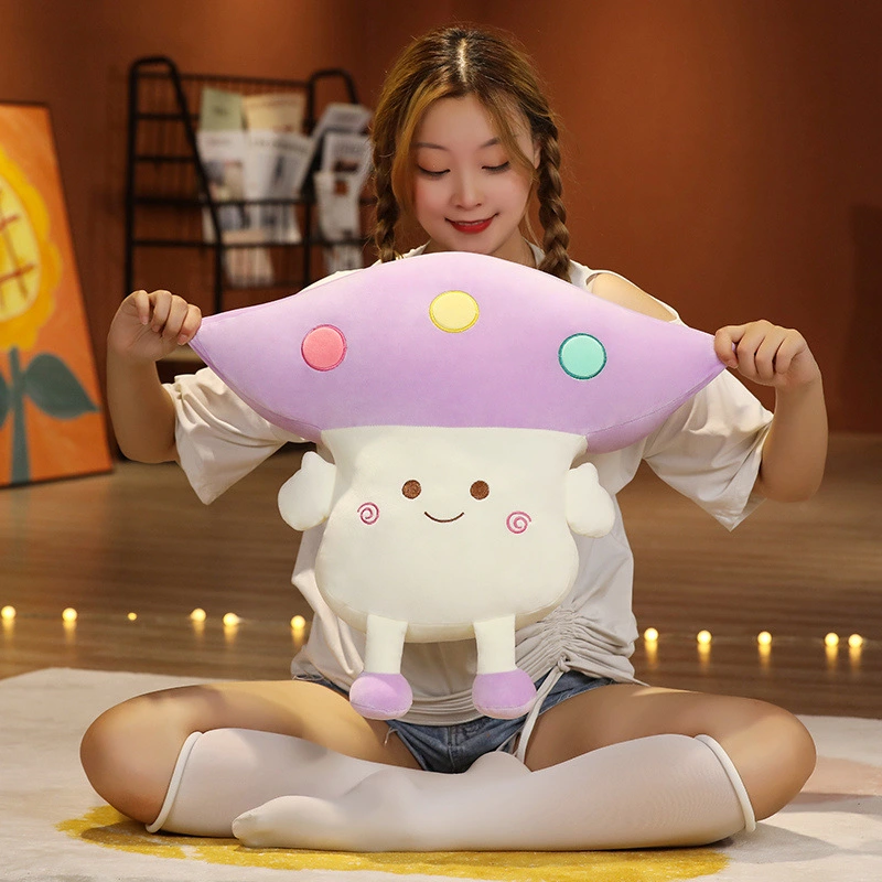 Colorful Mushroom Hand Warmer Pillow Home Sofa Cushion