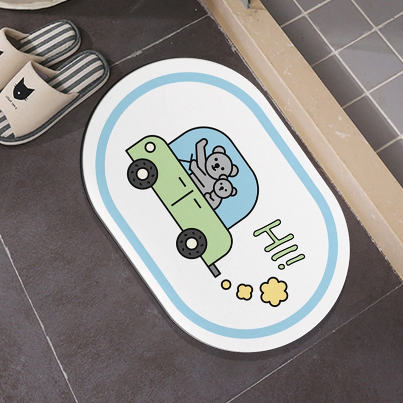 Diatom Mud Absorbent Foot Pad Toilet Door Mat