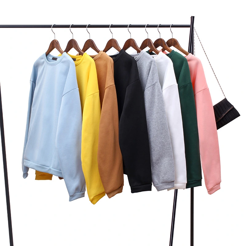 Pure color long-sleeved Korean women's pullover sweater
