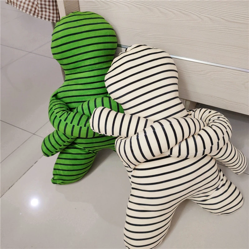 Cute Striped Human Shaped Throw Pillow Living Room Sofa Pillow