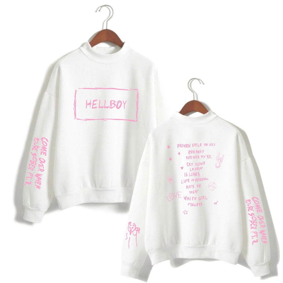Printed turtleneck sweater