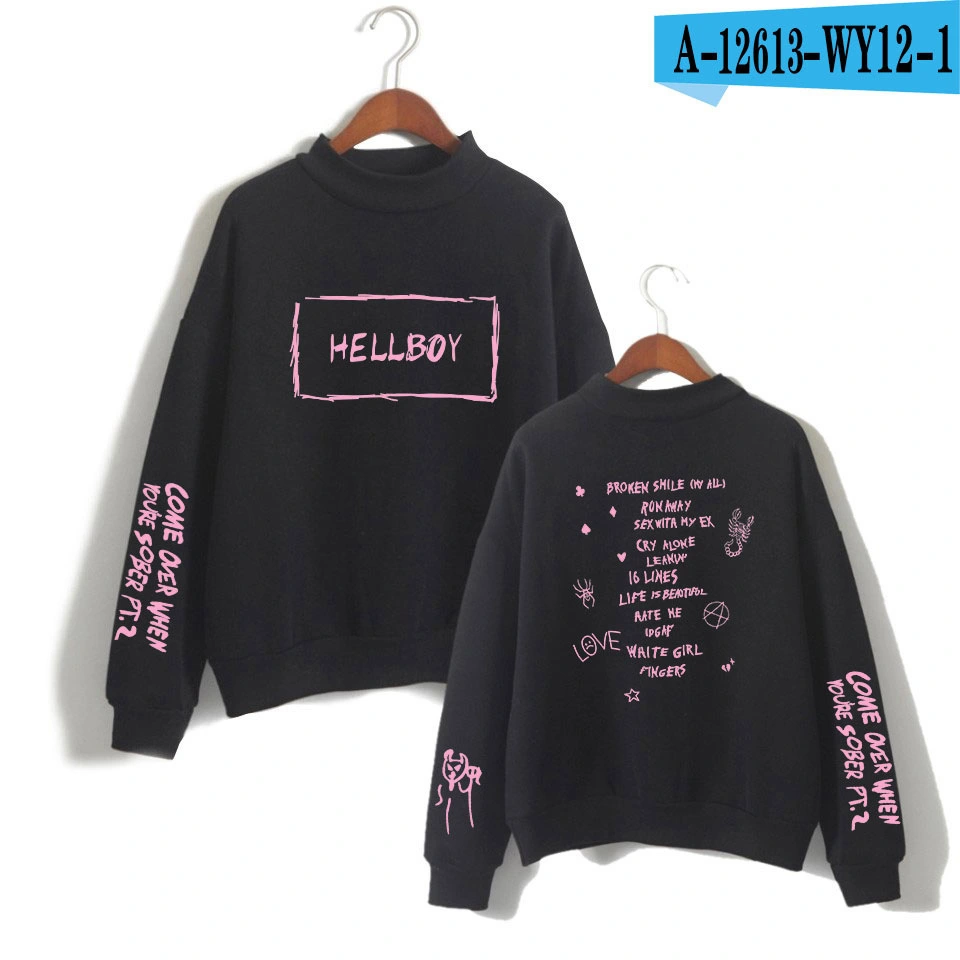 Printed turtleneck sweater