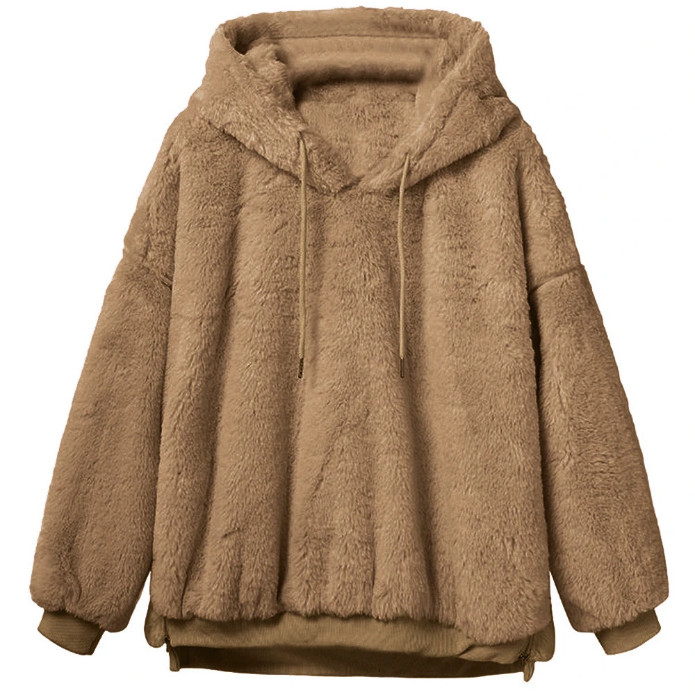 Reversible fleece hooded sweatshirt