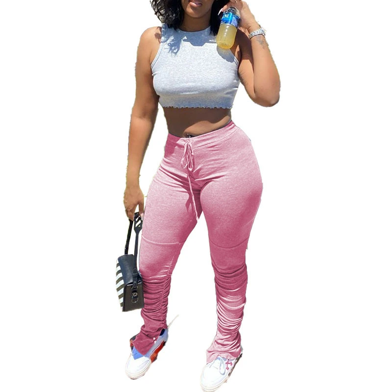 Elastic waist casual pants
