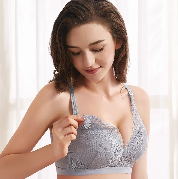 Plus size lace nursing bra