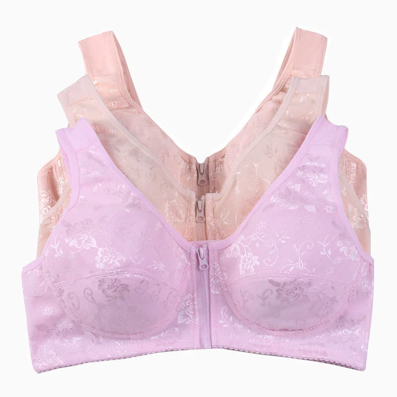 Front zip mom bra