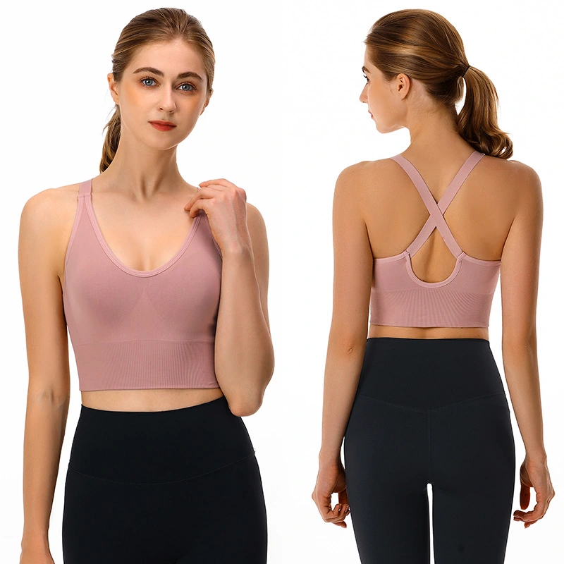 Cross Back Yoga Sports Bra Plus Size