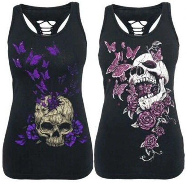 Skull print vest
