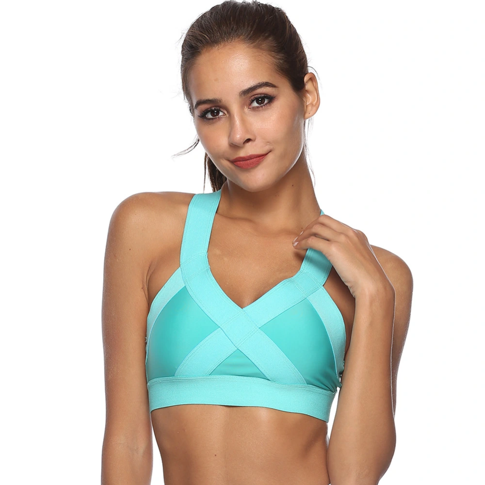 Cross-fitting loose tight band yoga sports bra